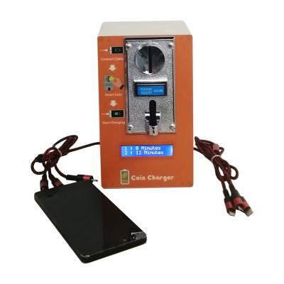 China 2022 Indoor Single Place Cheap Coin Operated Mobile Phones Charger 3-in-1 Data Cable Charger Machine for sale