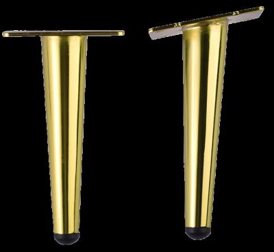 China Modern Furniture Legs Iron Tapered Brass Steel Metal Sofa Legs Chair Support Gold Furniture Feet Bedside Bed Chrome Cabinet Legs for sale