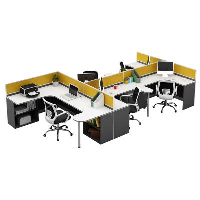 China Modern Multiple Combination Manager Office Desks And Practical 2-9 Staff Separation Workstation Modular Office Furniture for sale