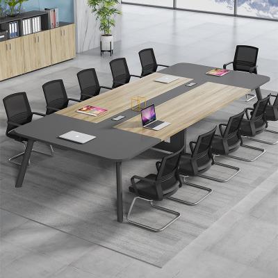 China Extendable Rectangle Modern Design Office Meeting Room Table Long Working Wooden Conference Table for sale