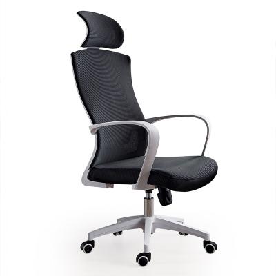 China Medium Back Mesh Task Office Chair (Height) Separation Office Workstation Furniture Swivel Adjustable Staff Chair With Headrest for sale