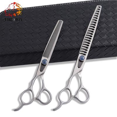 中国 Dogs 7.0/8.0 Inch High Quality Matte Height Left Hand Pet Groomer Tool Left Handed Pet Scissors 販売のため