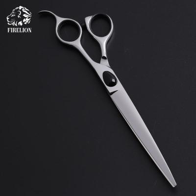 China Dogs 7.0 Inch 440C Stainless Steel Blade Straight Sharp Cutting Dog Grooming Scissors for sale