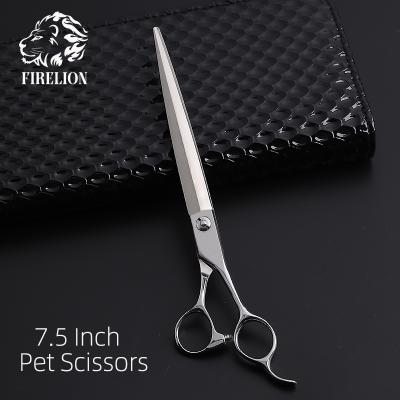 China Professional Dogs Firelion 7.5 Inch 440C Tape Cutting Scissors Dog Pet Grooming Scissors For Dogs for sale