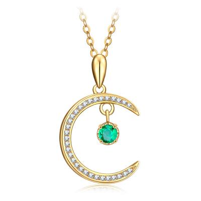 China Special Design Diamond Gemstone Jewelry Round Emerald Necklace Cluster Diamonds for sale