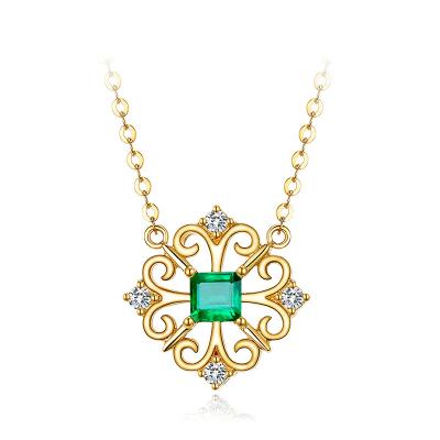 Chine Vrais bijoux antiques de pierre gemme, Emerald de princesse Cut Wedding Necklace pour des femmes à vendre