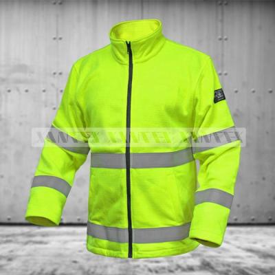 China Flame Retardant Waterproof/Custom FR Jacket Fleece Winter Jacket Modacrylic Flame Retardant Workwear Windproof Fleece Jacket for sale