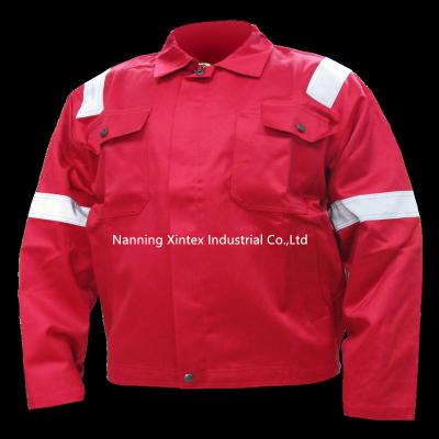 China FR Coat Flame Retardant Jacket Work Clothes ISO11612 Flame Retardant Clothing Welder Jacket Safety Work Clothes for sale