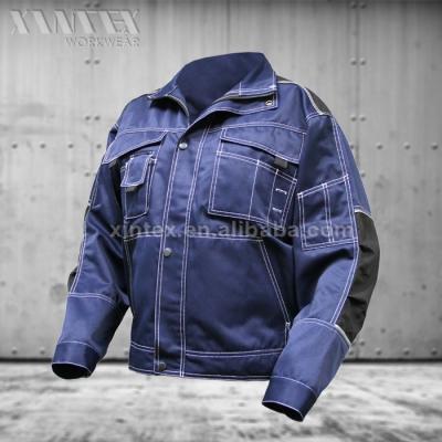 China Overall Oil Resistant Carpenter Workwear Jacke Working Clothing Men's Polycotton Workwear Uniforms for sale