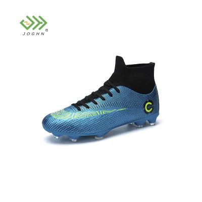 China Adult High Top Mens Soccer Shoes Youth Student Foot Boots Sports Football Training Shoes for sale