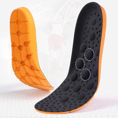 China Custom Logo New Product Elastic Men Women PU Foam Sport Arch Legs Insole Foot Bumps Massage Stylish Insoles For Shoes for sale