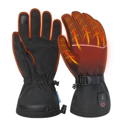 China Carbon Fiber Heating Element Rechargeable Battery Unisex Thick Electric Warm Heated Gloves for sale