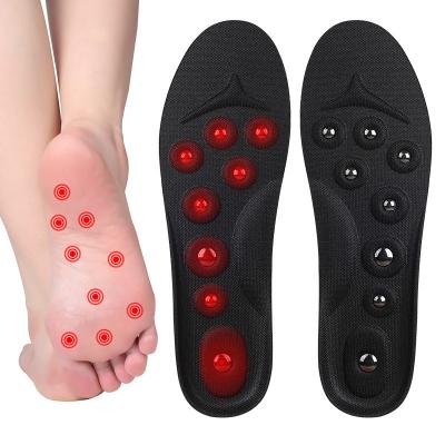 China Magnetic Pain Relieve 2021 New Design Therapy Reflexology Pain Relief Shoe Pads Magnetic Acupressure Massage Insoles for sale