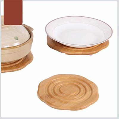 China Sustainable Bamboo Place Mat Around Thickened Heat Shield Insulation Pads Anti - Hot Kitchen Table Pan Bowl Cups Coaster Mats for sale