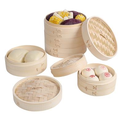 China Viable Chinese Different Size Rice Bamboo Gift Box Rolls Set Steamsea Reusable Bamboo Food Steamer For Family for sale