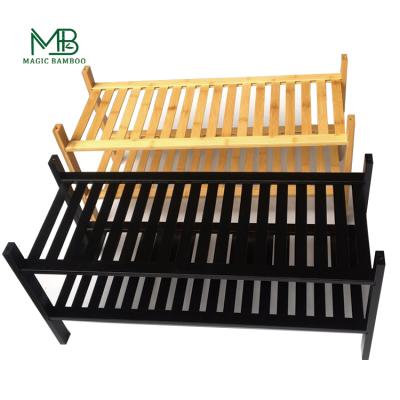 China Sustainable Bamboo Shoe Rack (2-pack) for sale