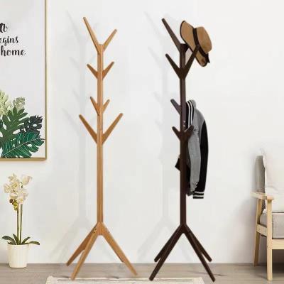 China Factory Price Sustainable Color Natural Tree Shaped Rack Hanger Bamboo Coat Racks For Clothes for sale