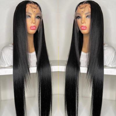 China Body Wave 13x4 13x6 Straight Lace Front Human Hair Wig 5x5 Lace Frontal Closure Remy Brazilian Human Hair Wigs For Color Women 180 Density for sale