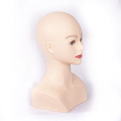 China Cosmetology Mannequin Head Bald Mannequin Hot Selling Head With Shoulders for sale