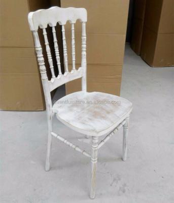 China Qingdao Eventfur Whitewash Napoleon Chair Solid Antique Wooden Wedding for sale