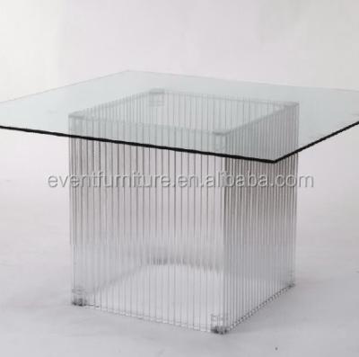 China Metal glass top table for wedding and party for sale