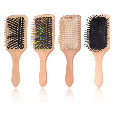 China New Logo Comfortable Custom Hair Comb Health Care Natural Wood Mustache Beard Comb for sale