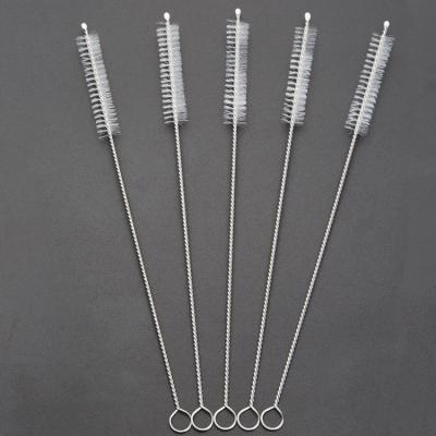 China 200x50x10mm Metal Straw Cleaning Brushes Viable Nylon Bristle Brush For Stainless Steel Drinking Straws for sale