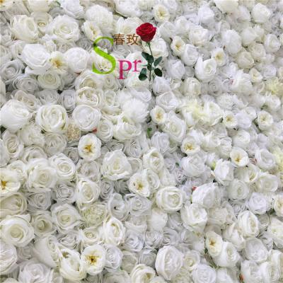 China WEDDING OR PARTY BACKDROP FLOWER WALL SPR LACE Wholesale Custom White Pink Wedding Flower Wall Rose Backdrop Silk Artificial Decorative Supplies Decoration for sale