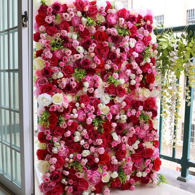 China Fashional SPR wedding supplies home floral decoration Rose Hydrangea Bouquet Silk Artificial flower wall backdrop for sale