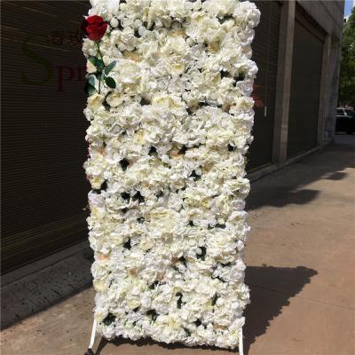 China Single Flowers SPR Wedding Supplies Home Floral Decoration Rose Hydrangea Bouquet Silk Artificial Flower Wall Backdrop for sale