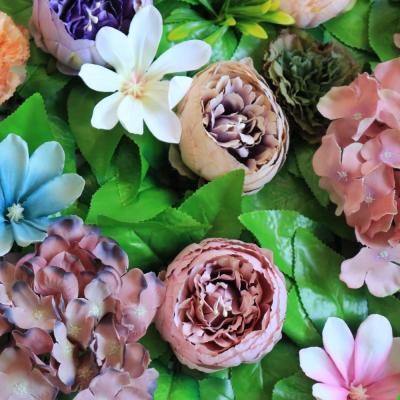 China MIXCOLOR fashion beautiful colorful wedding peony rose artificial flower wall decoration for party stage backdrop flora decorative wholesale for sale