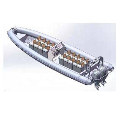 China Leisure CE 28FT/8.6M RIB 860 hypalon material aluminum hull inflatable rib boat for sale for sale