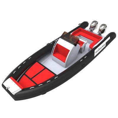 China Leisure Boat DragonBay PVC/hypalon Rigid Inflatable Aluminum Tube Rib Boat 7.6m For Sale for sale