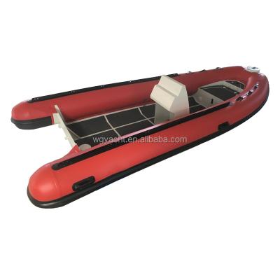 China Recreation 8 person CE 4.6m RIB 460 hypalon PVC material aluminum hull inflatable rib boat on sale for sale