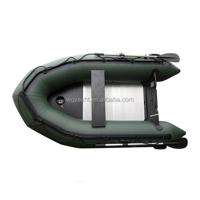 China Fishing and Rowing China Cheap Plastic Rowing Boat PVC Small Inflatable Fishing Boat With Standard Accessories for sale