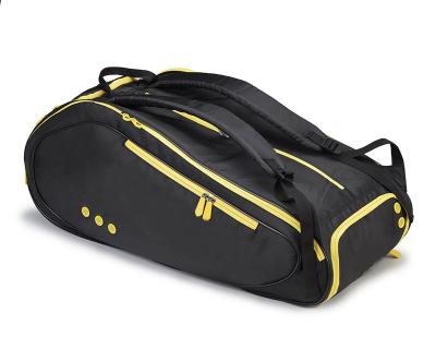 China 2 Compartments For 6 Rackets Badminton Multifunctional Tennis Racket Bag With Shoe Compartment for sale