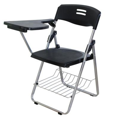 China (Height)Adjustable Foldable Meeting Conference Training Chair With Writing Tablet for sale