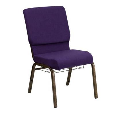 China Modern Wholesale Durable Stackable Padded Purple Used Church Chairs For Sale for sale