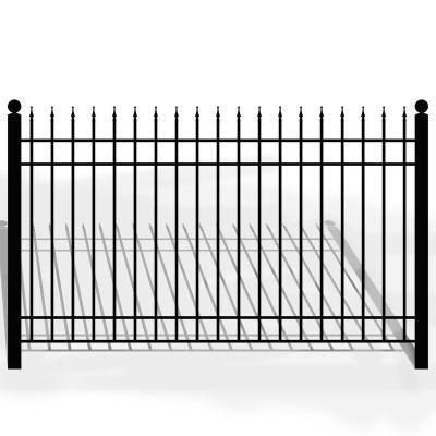 China ABYAT Cast Iron Wrought Iron Fence Easily Assembled Garden Decorative Iron Fence for sale