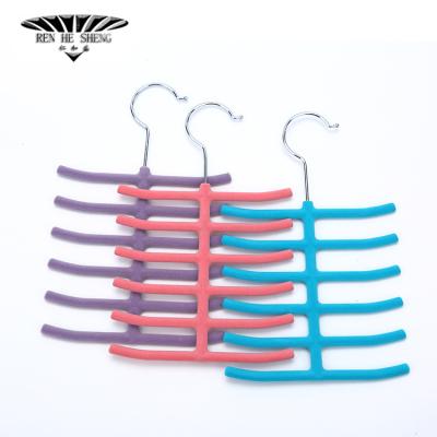 China Others Wholesale Multi Layer Velvet Rack Laundry Cloth Scarf Sock Belt Hanger for sale