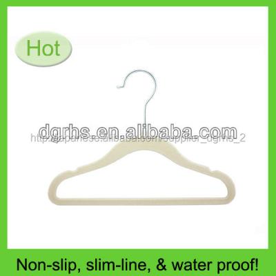 China Wholesale Durable Space Saving Kids Clothes Hangers Baby Velvet Hangers for sale