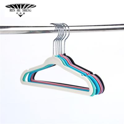 China RHS Wholesale Non-Slip Different Shapes Kids Velvet Anti-Slip Hanger For Garment for sale