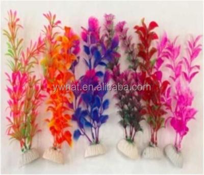 China Viable 20cm Artificial Plants Ornament Aquarium Fish Tank Grass Flower Plant for sale