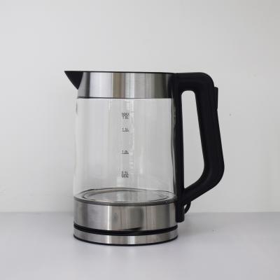 China Fashion LED Glass Electric Kettles 360 Degree Low Rotation Electric Glass Kettle Glass Electric Kettle for sale