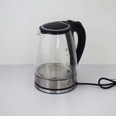 China 360 Degree Rotation Low Tea Tray Set Jug Glass Cordless Electric Kettle Electric Glass Kettle for sale