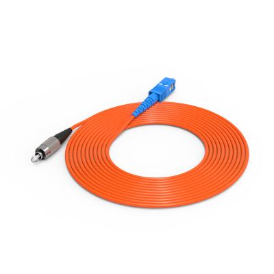 China SC-FC Single Core Gigabit Multimode Indoor And Outdoor Telecom Fiber Optic Jumper General Fiber Cable FTTH Per Meter Price for sale