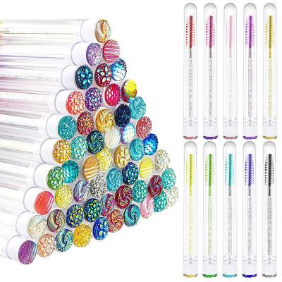 China Beauty Care Make Tools Disposable mascara wands in tubes Mascara Wand Tube Set  Lash Spoolies for Eyelash Extensions for sale