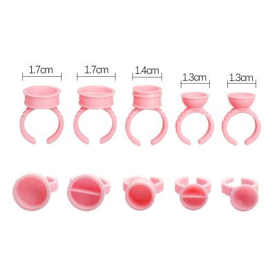 China Eco friendly 100PCS/PACK Pink  Plastic Lash  Glue Ring for Lash Extension for sale