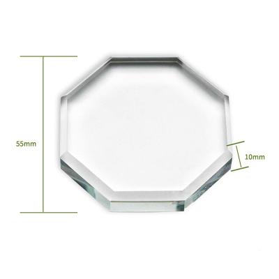 China Glue Hoder Lash glue palette Octagonal glass lash glue holder for lash extension for sale