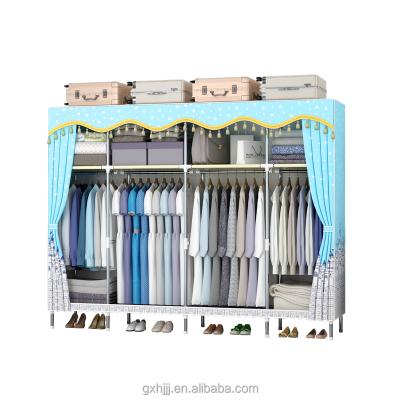 China Portable Cloth Wardrobe Closet (Other) Amoire Cloth Wardrobes Adjustable Modern Foldable Clothing Storage Cabinet for sale